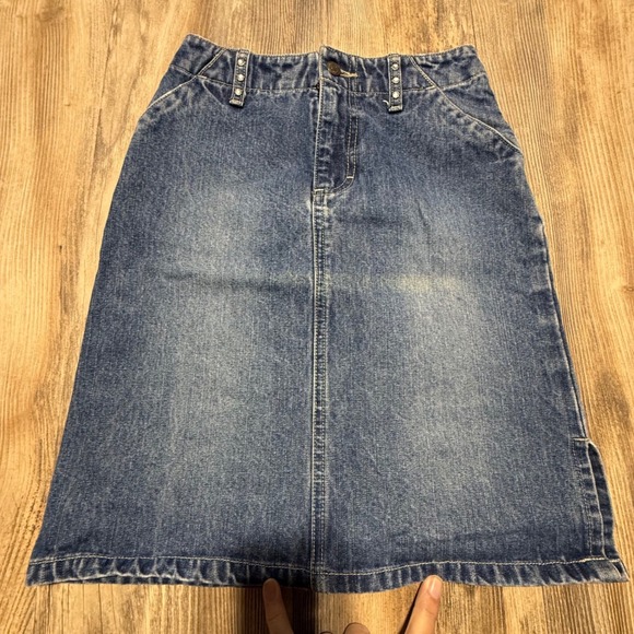 Lee Other - Vintage Lee Denim Midi Skirt Blue Cotton Y2KKids RetroKids
